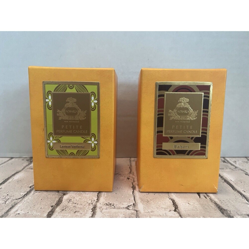 Agraria Lemon Verbena & Balsa Perfume Candles Set Of 2 New 7oz San Francisco